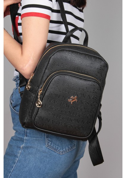 Nas BAG-1078 Gofraj Kadın Sırt Çanta Bayan Çanta