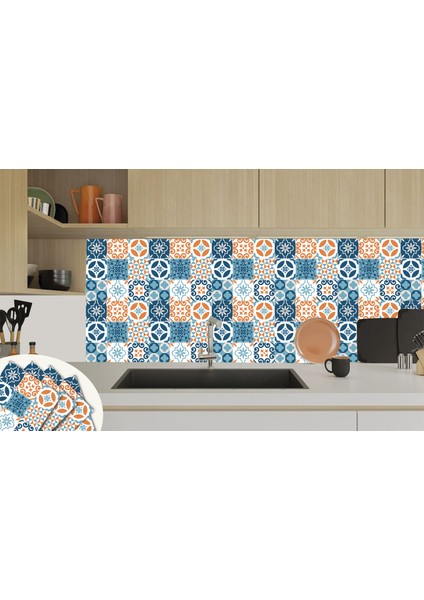 Kendinden Yapışkanlı Kontrast Desenli Pvc Karo 30X30 cm (56 Adet) 5m2