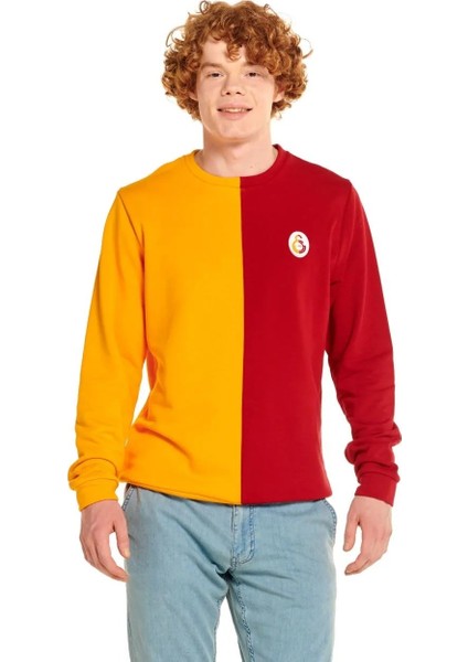 Galatasaray Lisanslı Erkek Sarı Kırmızı Sweatshirt