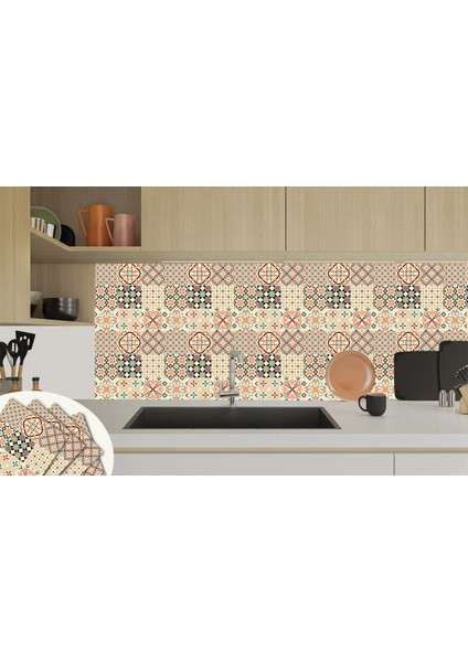 Kendinden Yapışkanlı Japon Desenli Pvc Karo 30X30 cm (56 Adet) 5m2