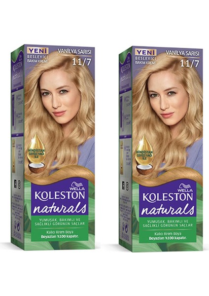 Wella Koleston Naturals Saç Boyası Vanilya Sarısı 11/7 2x Paket