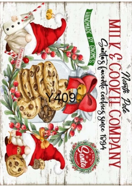 Y409 Milk&cookie Company Desen Pirinç Dekopaj 30X42