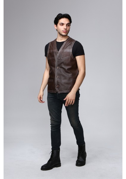 Erkek Deri Yelek modelleri