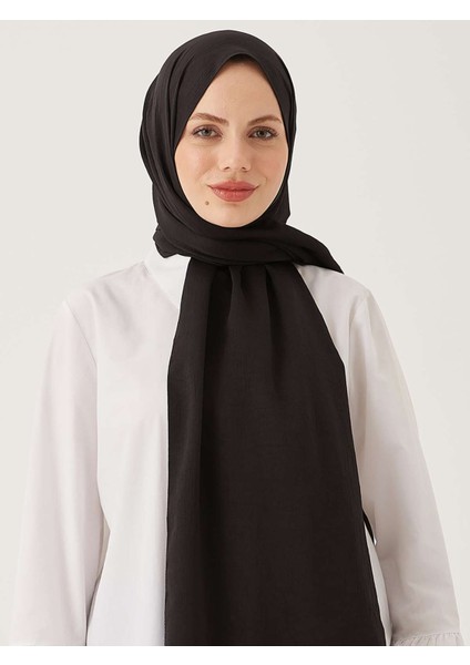 Krinkıl Ipeği Şal Siyah