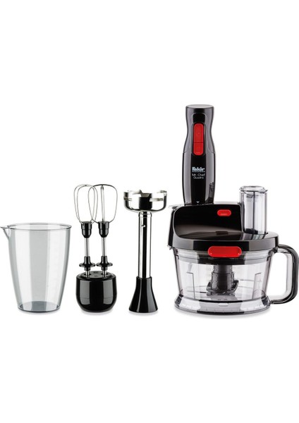 Mr.Chef Quadro Siyah 1000 W Blender Seti