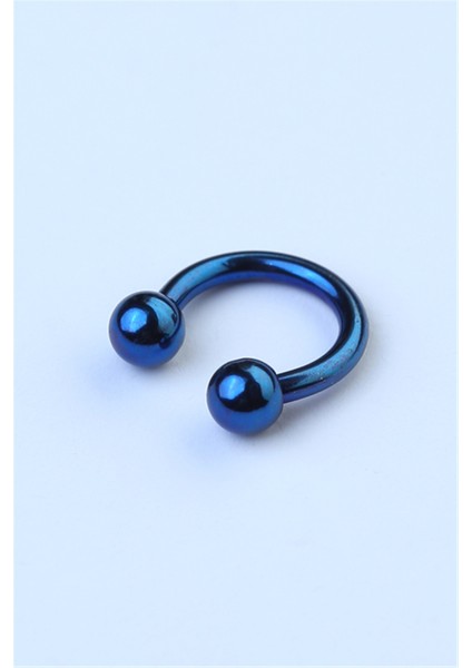 Düz Yarımay Lacivert Piercing