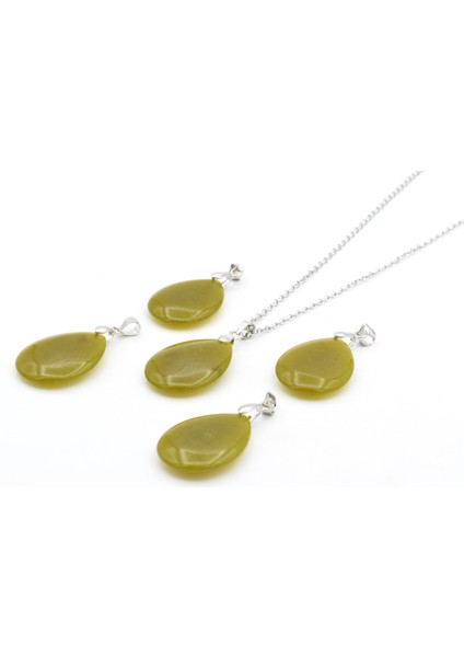 Hakiki Doğal Olivin Taşı Kolye Ucu