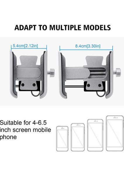 Motosiklet Dikizli Telefon Tutucu USB(Yurt Dışından)