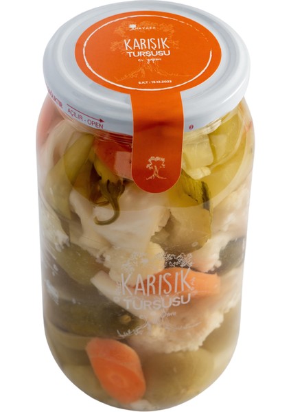 Karışık Beyaz Turşu - 1200 Gr.(Ev yapımı,Geleneksel)