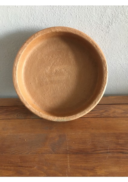 Toprak El Yapımı Güveç Yuvarlak Tava 38cm