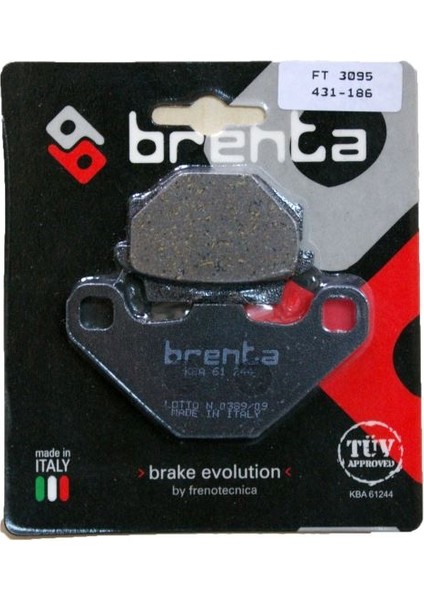 Kymco Agılıty City 125 Arka Disk Brenta Fren Balata ( Made In Italy )