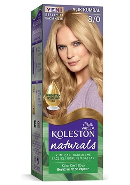 Naturals Saç Boyası Açık Kumral 8/0 2x Paket