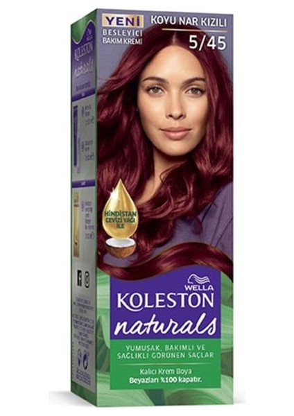 Wella Koleston Naturals Saç Boyası Koyu Nar Kızılı 5/45 2x Paket