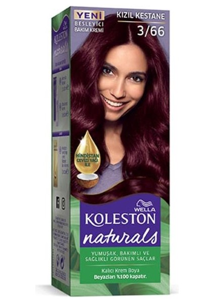 Naturals Saç Boyası Kızıl Kestane 3/66 2x Paket