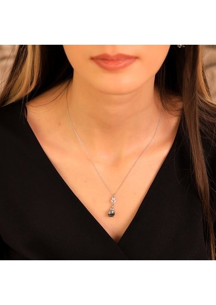 925 Ayar Gümüş Mistik Topaz Taşlı Kolye modelleri