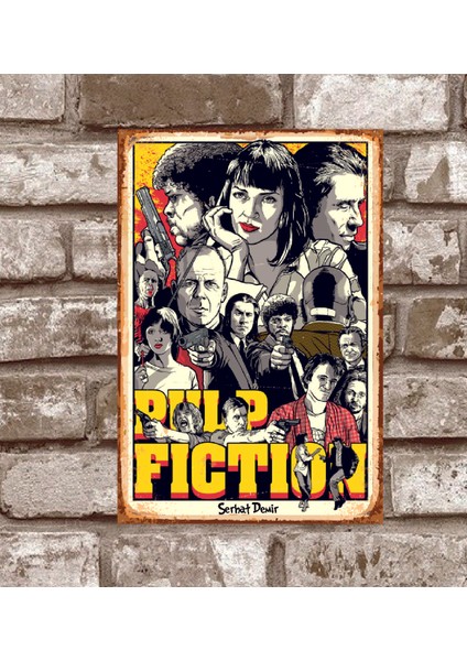 Kişiye Özel Pulp Fiction Retro Vintage Metal Poster