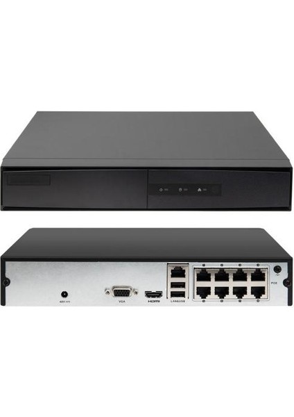 NVR-1108HM/8P(B) 8 Kanal 8 Port Poe Nvr Kayıt Cihazı (Tss)