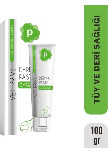 Vet Prive Derma Paste Cat&dog Kedi ve Köpekler Için Dermatolojik Pasta 100G