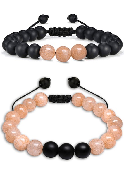 Sertifikalı Doğal Kalsit Kireç Taşı Oniks Doğal Taş Bileklik Seti fiyatları