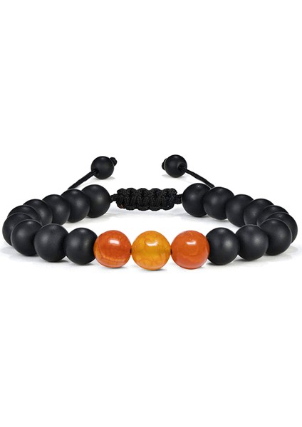 Sertifikalı Turuncu Akik Oniks Taşı Doğal Taş Bileklik Seti fırsatları