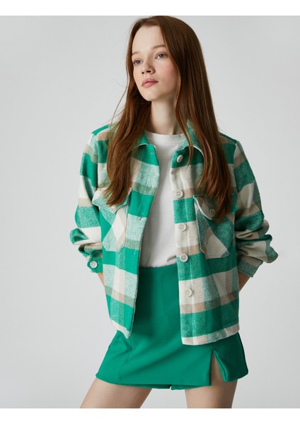 Oduncu Gömlek Ceket Uzun Kollu Düğmeli Cep Detaylı