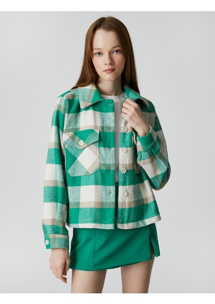 Oduncu Gömlek Ceket Uzun Kollu Düğmeli Cep Detaylı modelleri