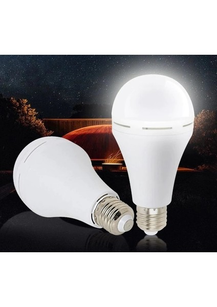 - 10 Adet Led Ampul - 9W Led Ampul E27 - Beyaz Parlak Tasarruflu Led Ampul