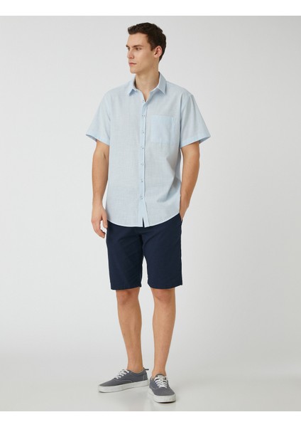 Yazlık Gömlek Kısa Kollu Cep Detaylı Klasik Yaka fiyatları