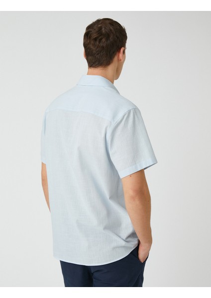 Yazlık Gömlek Kısa Kollu Cep Detaylı Klasik Yaka fırsatları