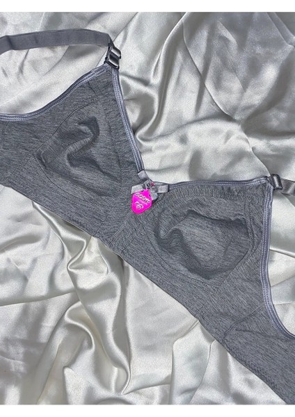 Kadın Büyük Beden C Cup Pamuklu Penye Toparlayıcı Sütyen