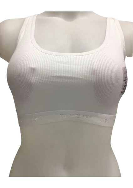 otantik tekstil Kadın Pamuklu Içi Pedli Toparlayıcı Toplayıcı Büyük Beden Ribana Kalın Askılı Sütyen Yarım fiyatları