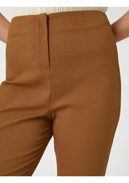 Dikiş Detaylı Kumaş Pantolon Dar Paça