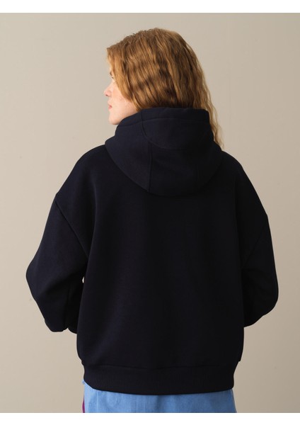 Kapüşonlu Pamuklu Oversize Sweatshirt