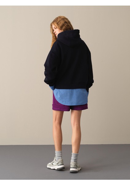 Kapüşonlu Pamuklu Oversize Sweatshirt