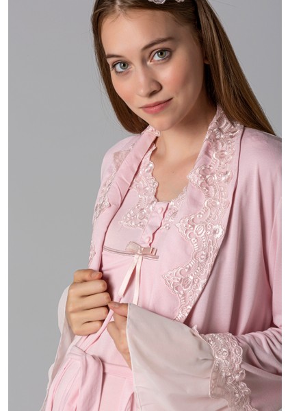 Pembe Sabahlıklı Hamile Lohusa Pijama Takımı fiyatları