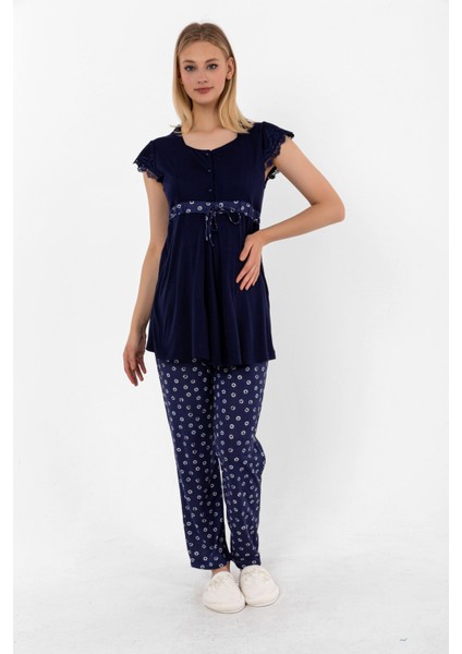 Lacivert Hamile Lohusa Pijama Takımı fırsatları