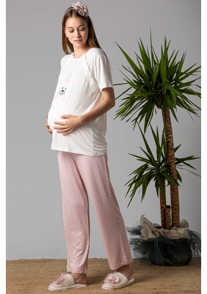 Pembe Hamile Lohusa Pijama Takımı modelleri