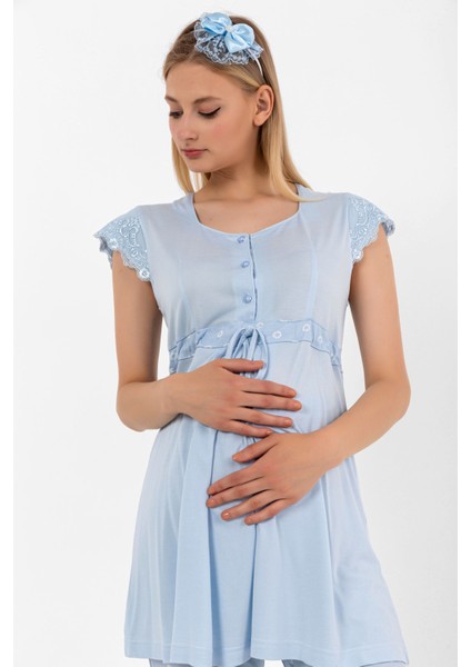 Mavi Hamile Lohusa Pijama Takımı fiyatları
