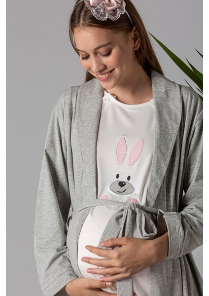 Sabahlıklı Hamile Lohusa Pijama Takımı