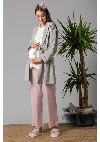 Sabahlıklı Hamile Lohusa Pijama Takımı