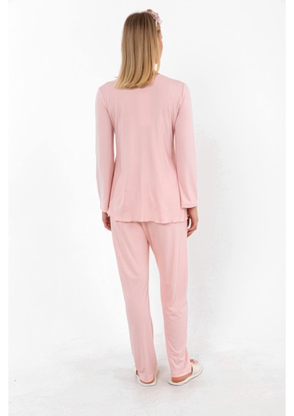 Pembe Hamile Lohusa Pijama Takımı