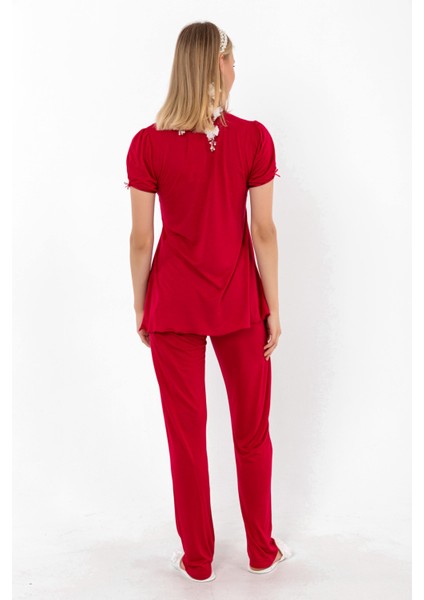 Vişne Hamile Lohusa Pijama Takımı