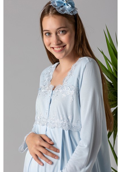 Mavi Hamile Lohusa Pijama Takımı fiyatları