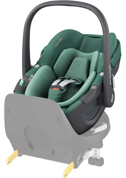 Adac'lı Pebble 360 Derece Dönebilen Yatabilen Bebek Oto Koltuğu ve Ana Kucağı 0-13 kg Essential Green