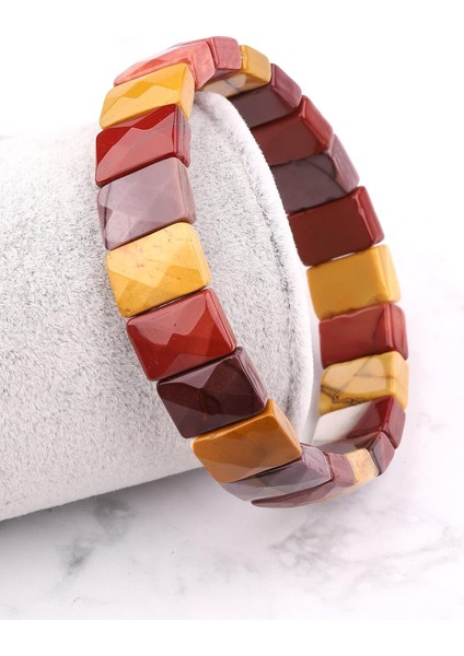 Mookaite Jasper Doğal Taş Bileklik 9 x 13 mm Özel Kesim