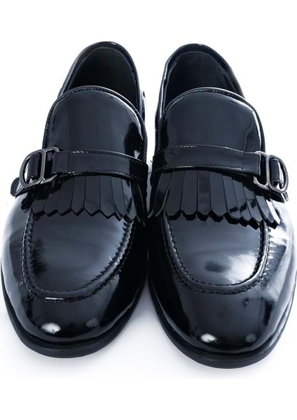 Siyah Rugan Tokalı Erkek Deri Ayakkabı