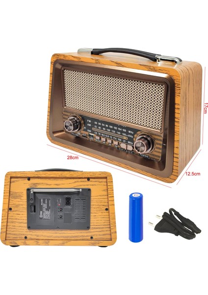 Nostaljik Radyo  Şarjlı Bt/usb/sd/fm  MG-810BT