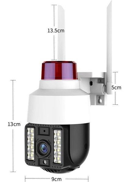 Çakarlı 8mp 4K Speed Dome Kablosuz Dış Mekan Kamera CMR21