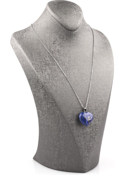 Lapis Lazuli Doğal Taş Kalp Kolye fiyatları