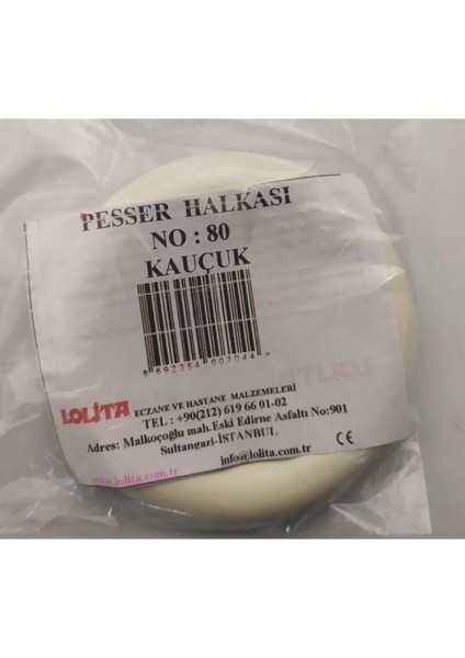 Sağlıkdünyam Lolab ( Lolita ) Kauçuk Pesser Halkası No: 80 fiyatları